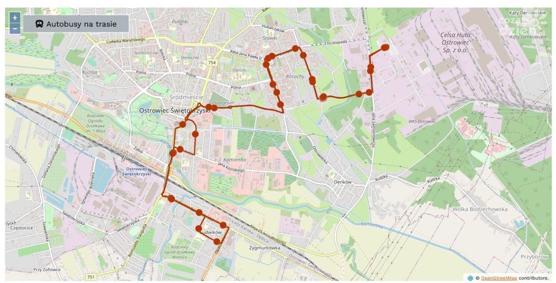 Rozkład nowej linii nr 14 w Ostrowcu Świętokrzyskim Rozkład nowej linii nr 14 w Ostrowcu Świętokrzyskim