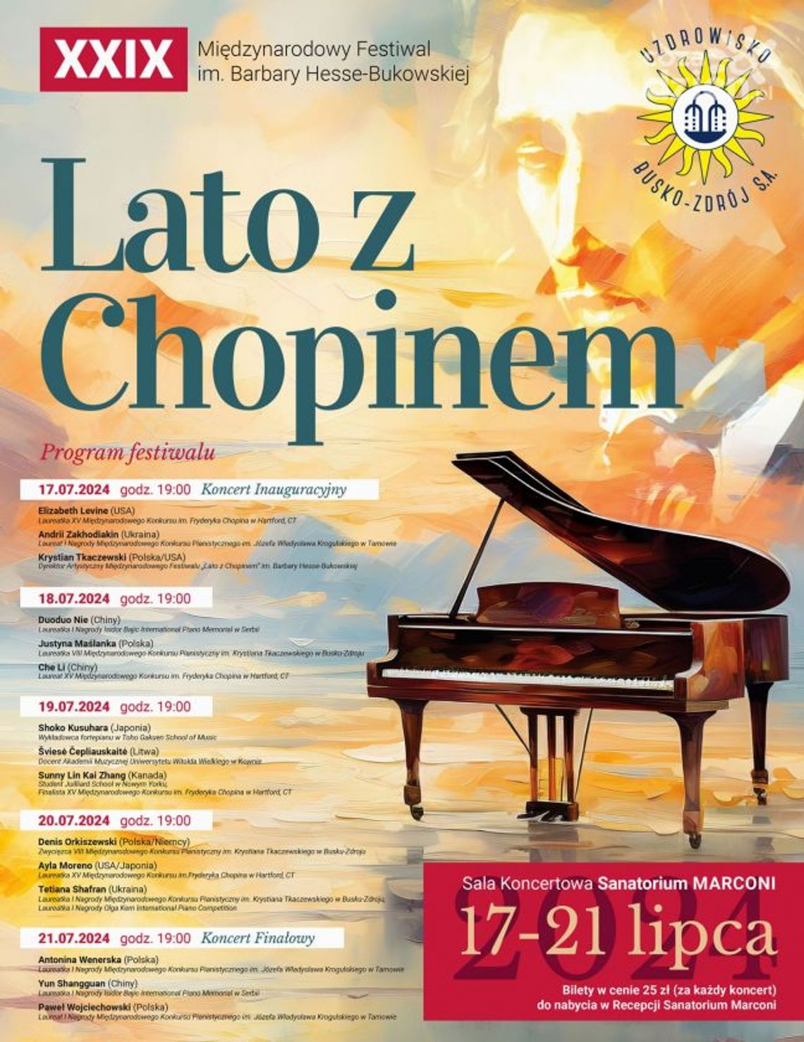 Rozpoczął się XXIX Międzynarodowy Festiwal "Lato z Chopinem" Rozpoczął się XXIX Międzynarodowy Festiwal "Lato z Chopinem"