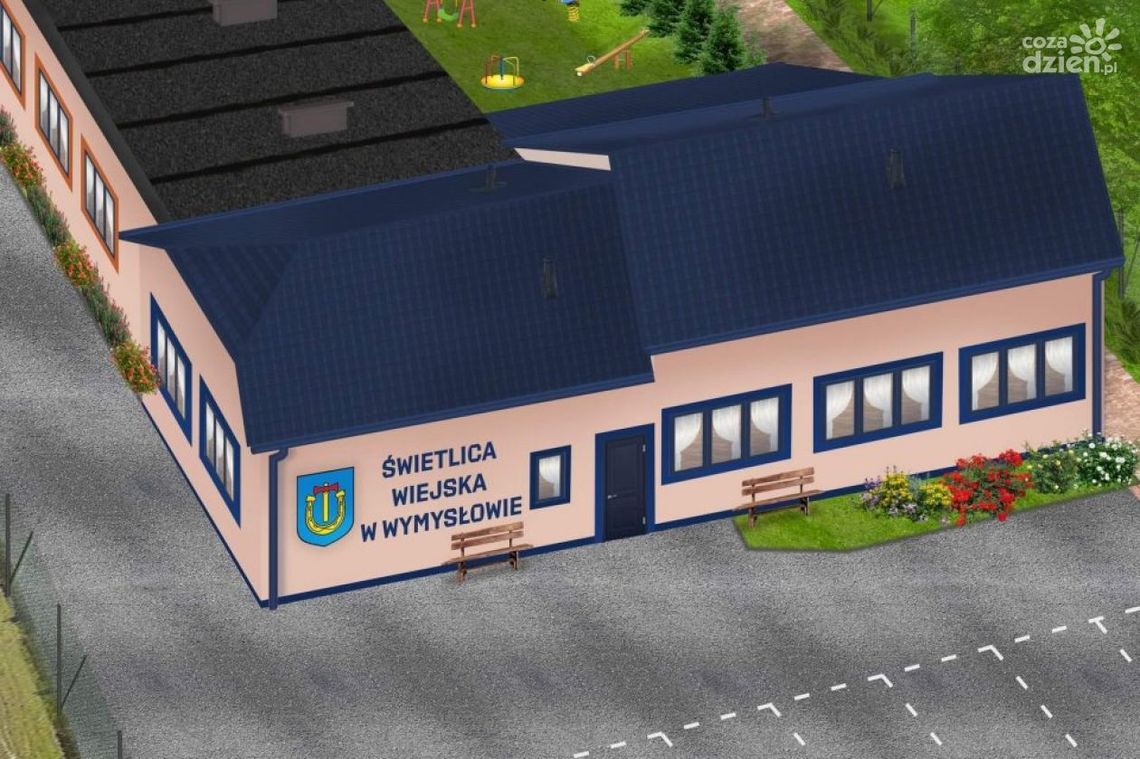 Rozpoczyna się budowa świetlicy wiejskiej w Wymysłowie Rozpoczyna się budowa świetlicy wiejskiej w Wymysłowie