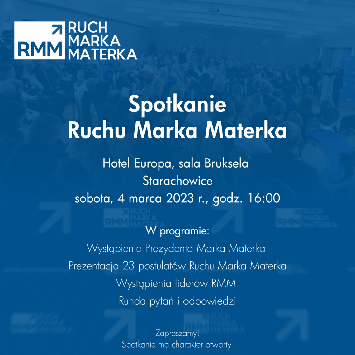 Ruch Marka Materka zaprasza na kolejne spotkanie Ruch Marka Materka zaprasza na kolejne spotkanie