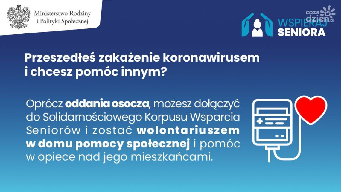 Rusza wolontariat ozdrowieńców Rusza wolontariat ozdrowieńców