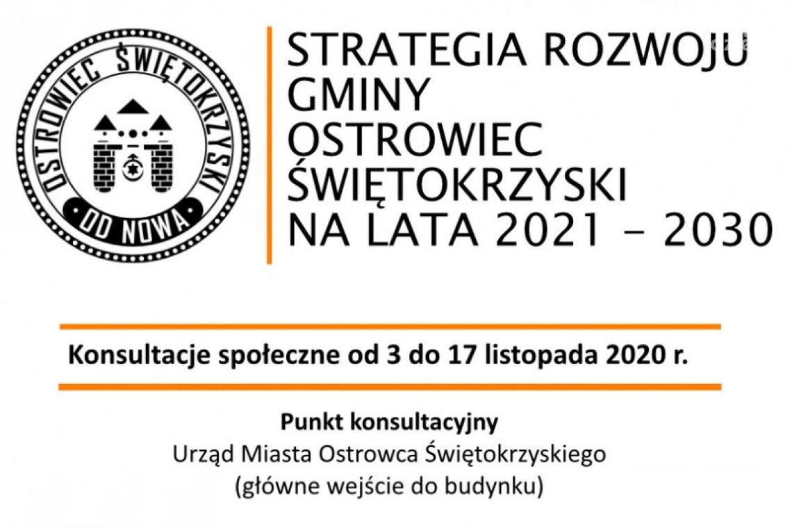 Ruszają konsultacje społeczne Strategii Rozwoju Gminy Ostrowiec Św. na lata 2021-2030 Ruszają konsultacje społeczne Strategii Rozwoju Gminy Ostrowiec Św. na lata 2021-2030