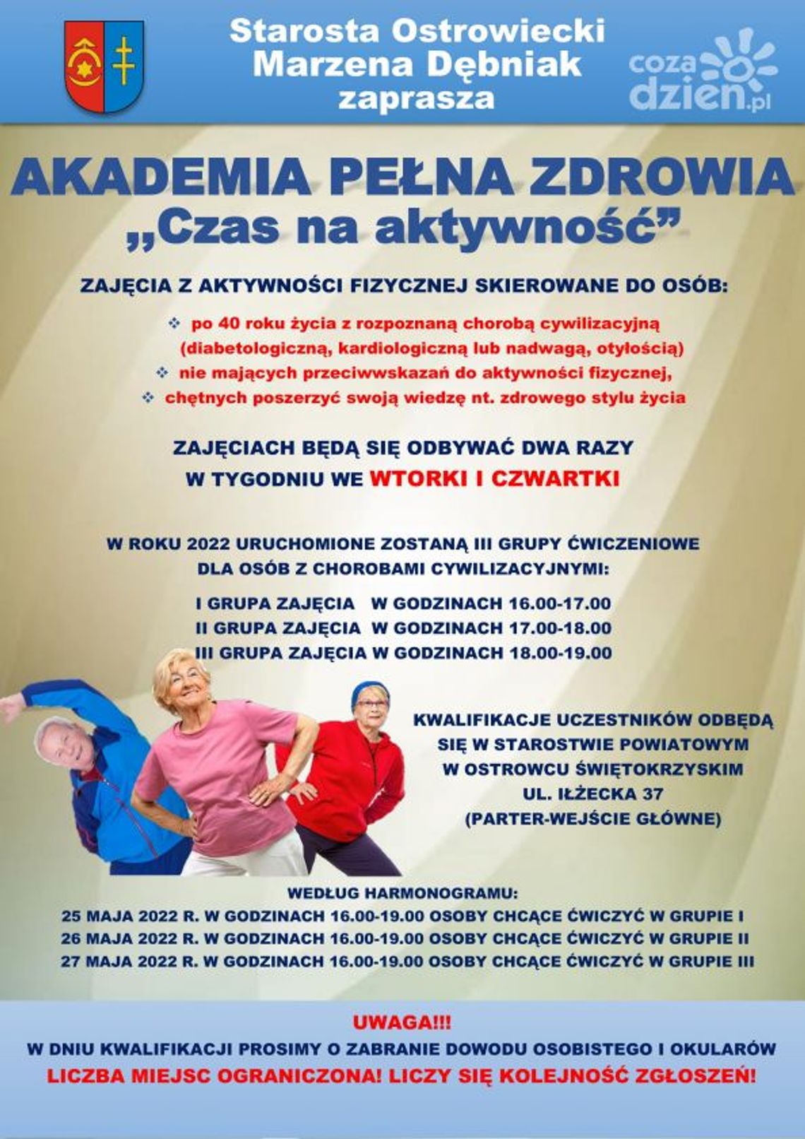 Ruszają zapisy do "Akademii pełnej zdrowia" Ruszają zapisy do "Akademii pełnej zdrowia"