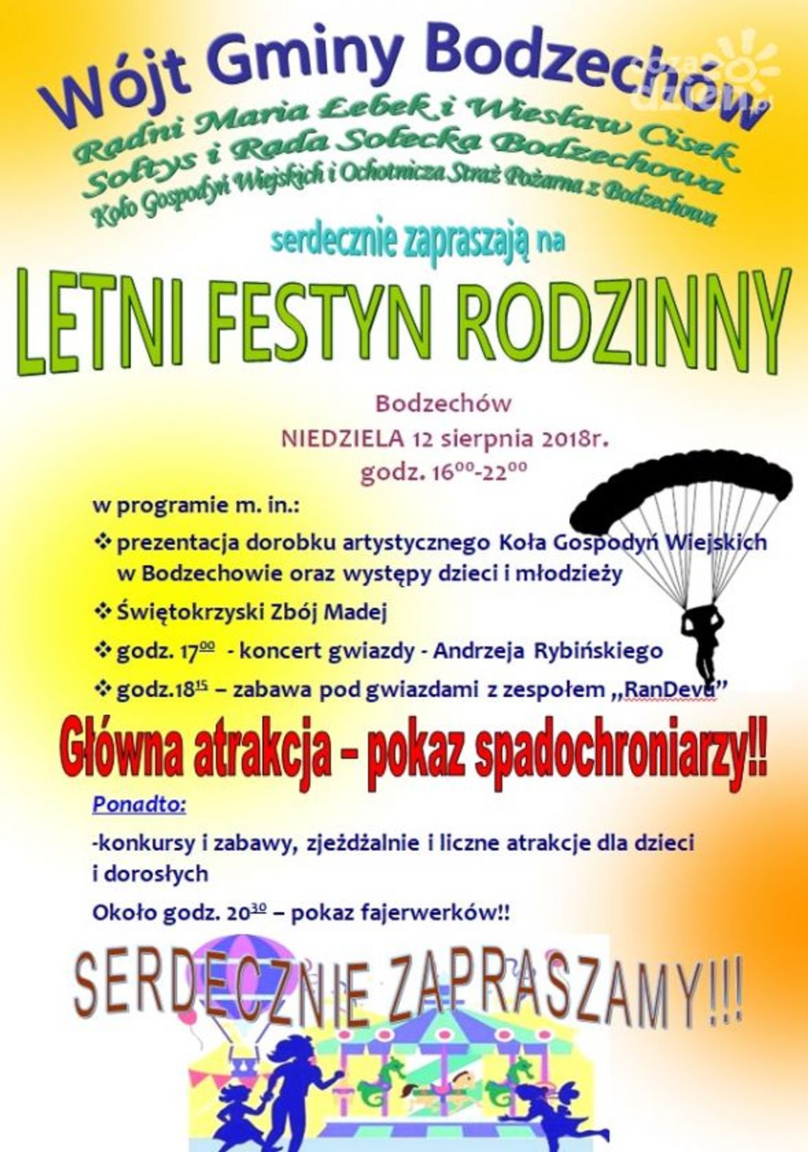 Rybiński i spadochroniarze w Bodzechowie Rybiński i spadochroniarze w Bodzechowie