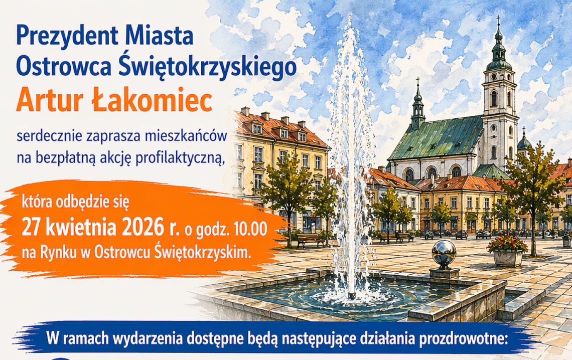 Rynek w Ostrowcu Świętokrzyskim zamieni się w strefę zdrowia