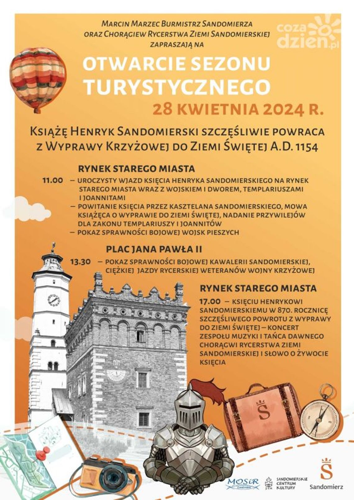 Sandomierz przywita sezon turystyczny już w niedzielę 