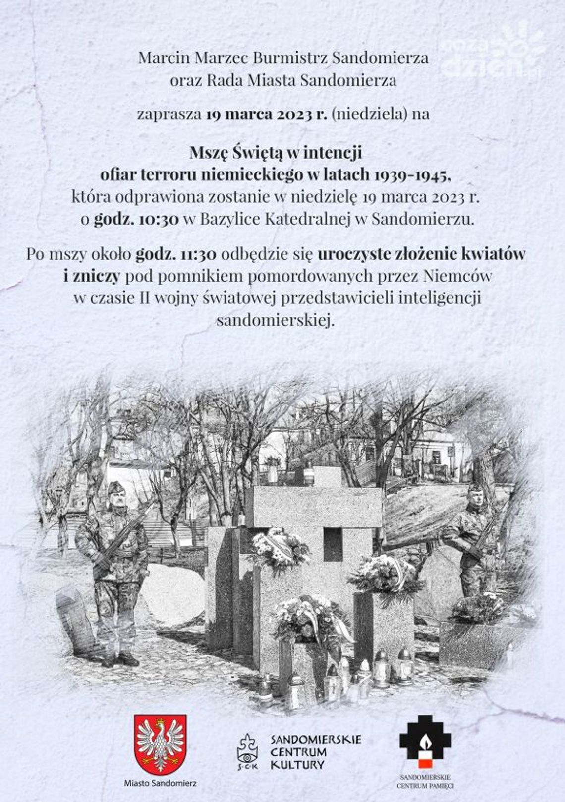 Sandomierz uczci pamięć mieszkańców zamordowanych w czasie wojny Sandomierz uczci pamięć mieszkańców zamordowanych w czasie wojny