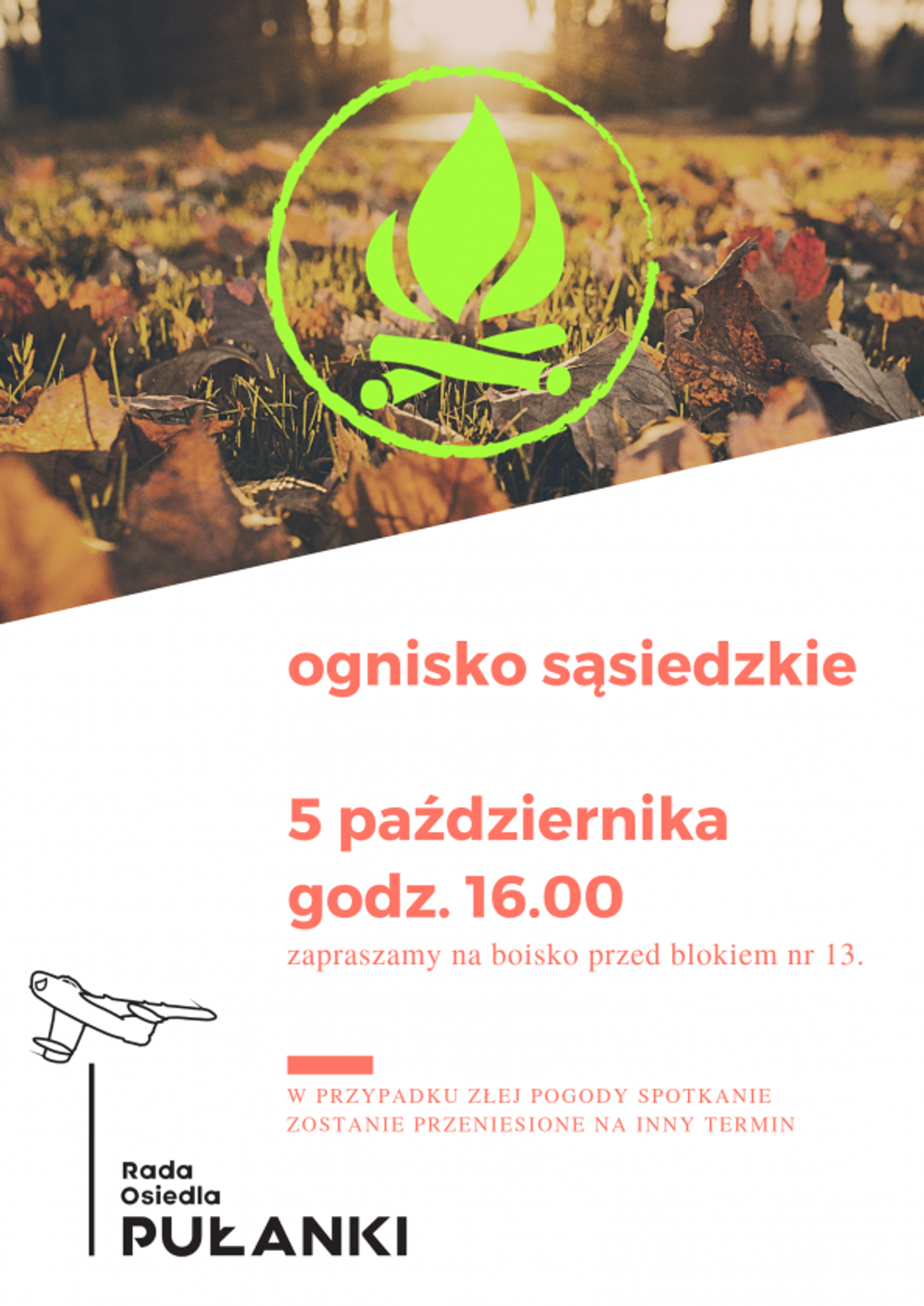 Sąsiedzkie ognisko na osiedlu Pułanki 