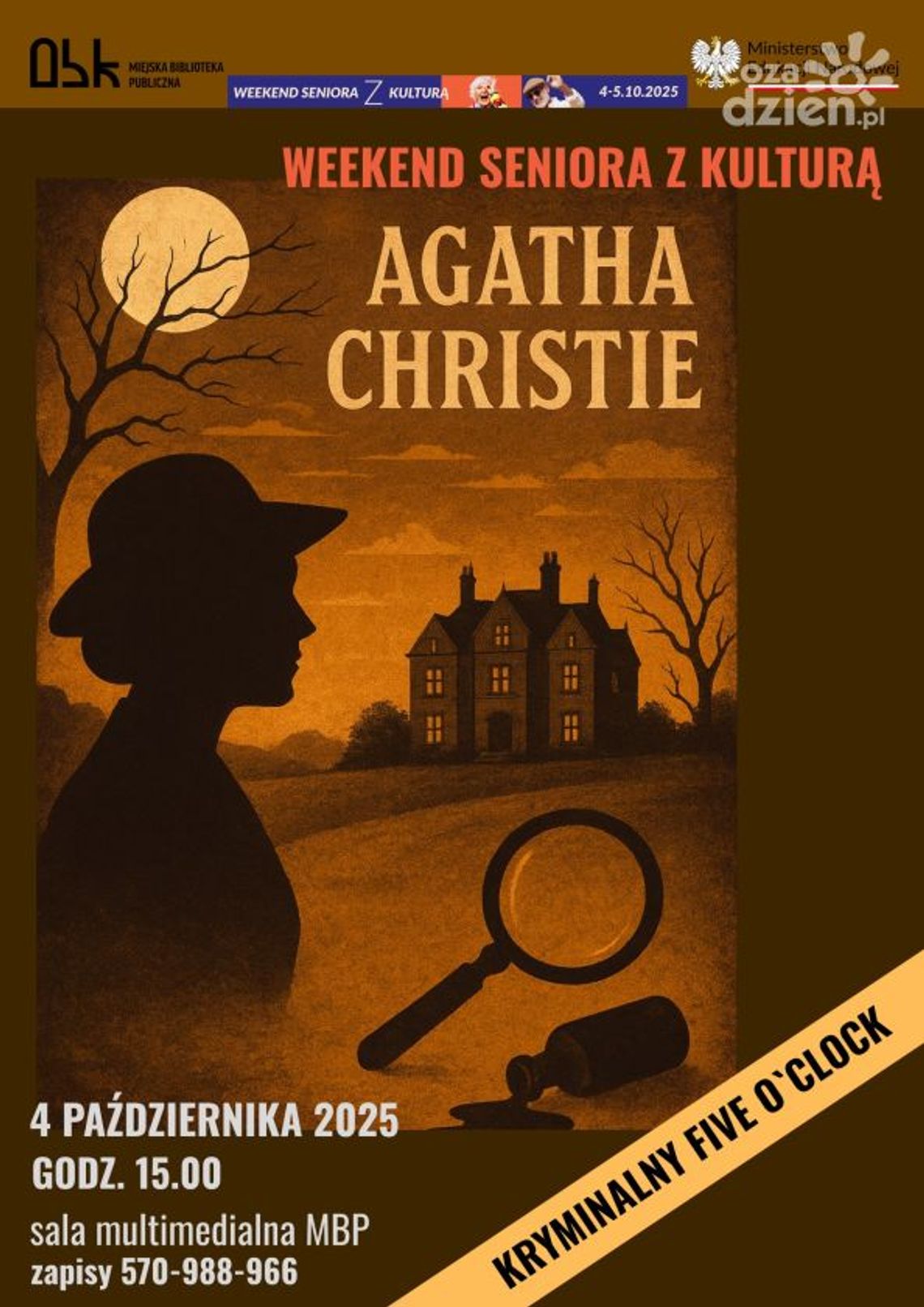 Seniorzy będą rozwiązywali zagadki kryminalne w ostrowieckiej bibliotece Seniorzy będą rozwiązywali zagadki kryminalne w ostrowieckiej bibliotece