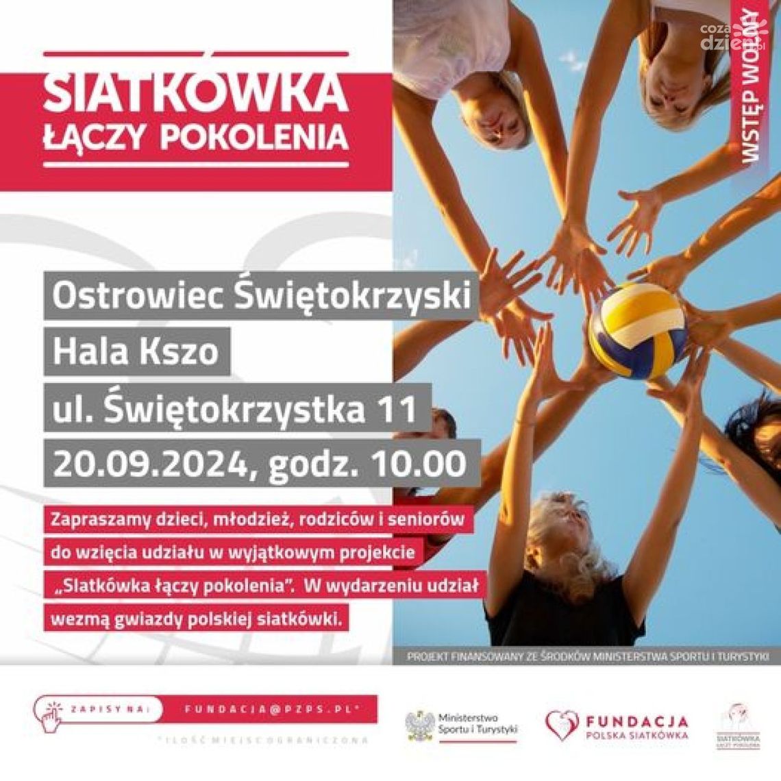 „Siatkówka łączy pokolenia” – już w najbliższy piątek zapraszamy do Ostrowca Świętokrzyskiego! „Siatkówka łączy pokolenia” – już w najbliższy piątek zapraszamy do Ostrowca Świętokrzyskiego!