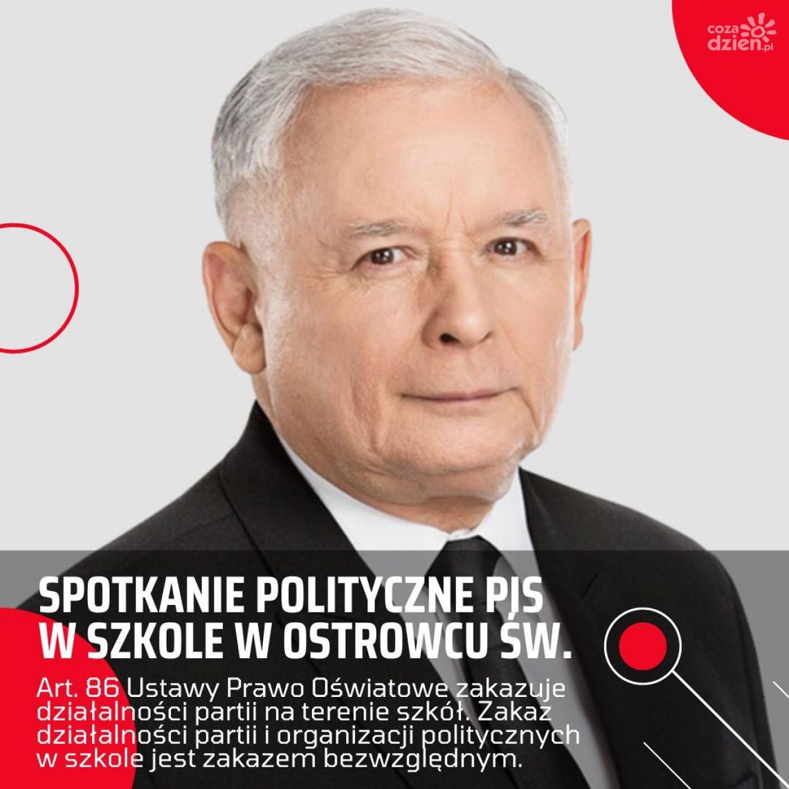 Skarga na zorganizowanie politycznego spotkania w szkole