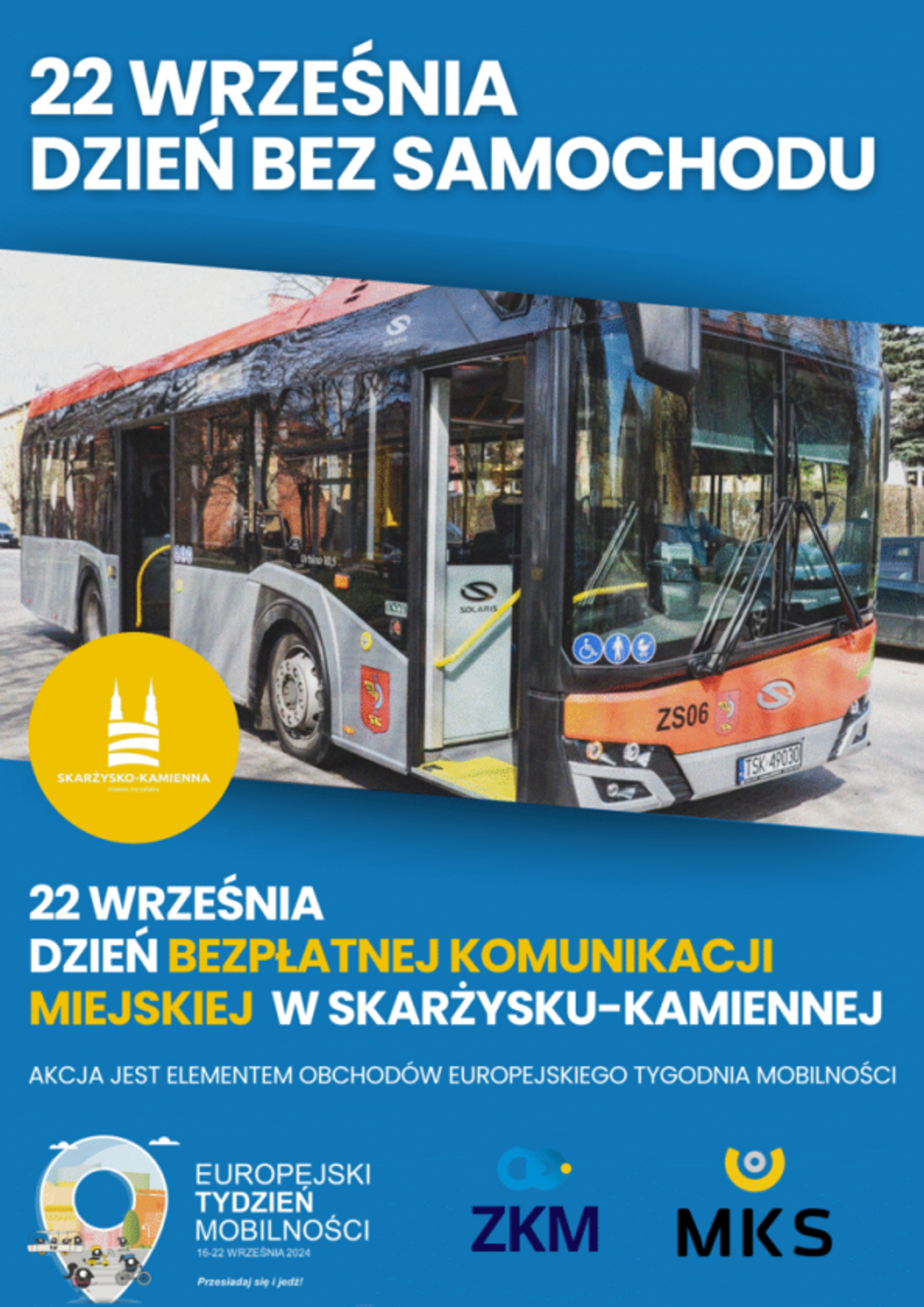 Skarżysko-Kamienna stawia na zrównoważony transport – bezpłatna komunikacja miejska 22 września Skarżysko-Kamienna stawia na zrównoważony transport – bezpłatna komunikacja miejska 22 września