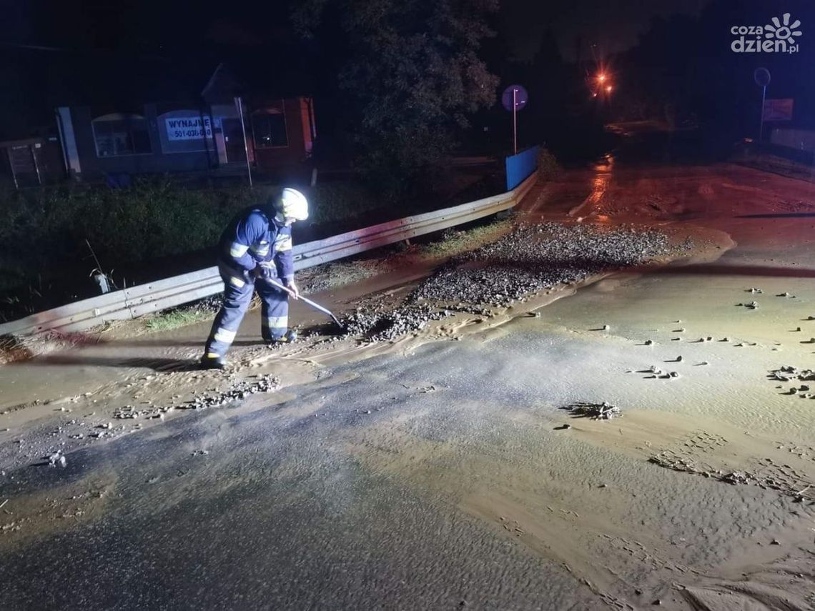 Skutki ulewnych opadów w powiecie ostrowieckim