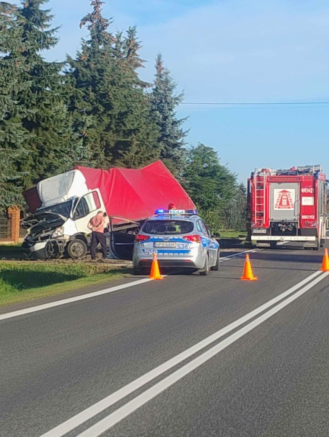 Słońce winne kolizji w Sadowiu