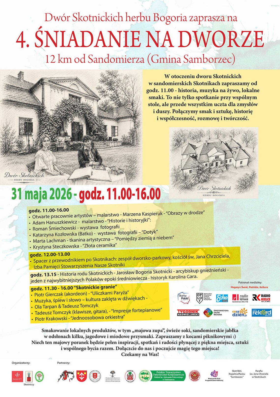 Śniadanie na dworze w Skotnikach. Historia, sztuka i lokalne smaki w wyjątkowym miejscu Śniadanie na dworze w Skotnikach. Historia, sztuka i lokalne smaki w wyjątkowym miejscu