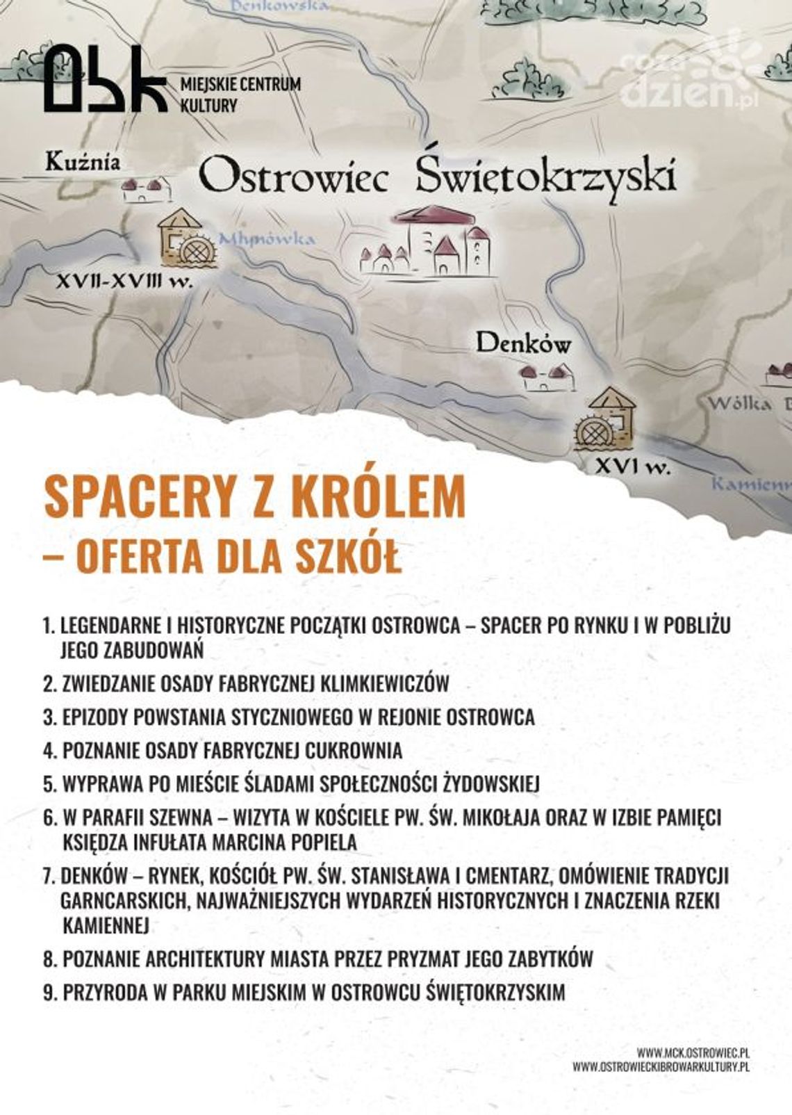 Spacery z Królem po Ostrowcu i okolicach - propozycja MCK Spacery z Królem po Ostrowcu i okolicach - propozycja MCK