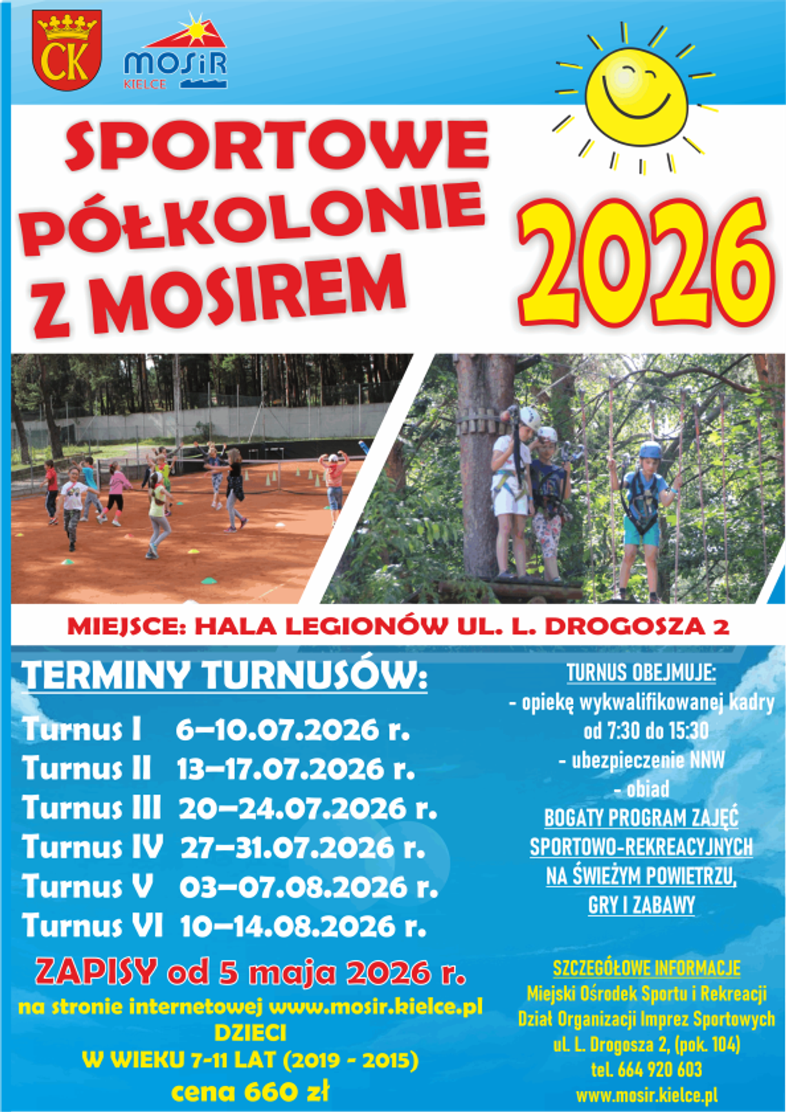 Sportowe półkolonie 2026 w Kielcach. Ruszyły zapisy dla najmłodszych Sportowe półkolonie 2026 w Kielcach. Ruszyły zapisy dla najmłodszych