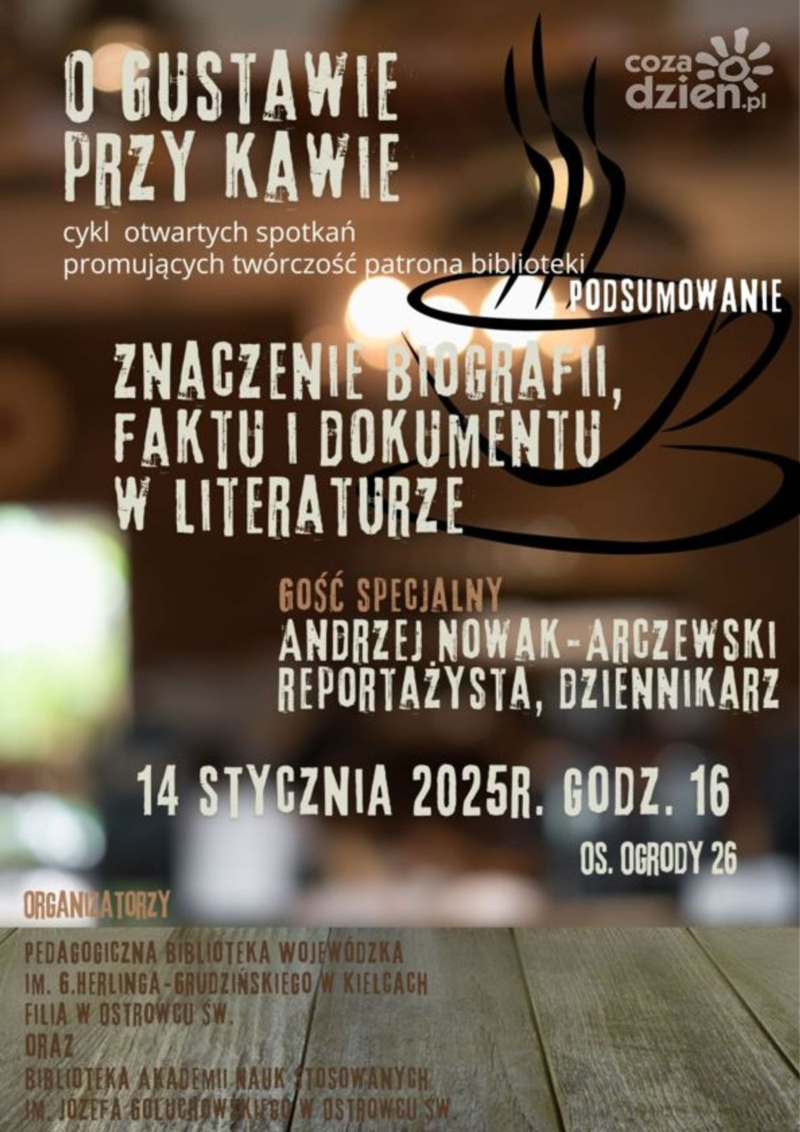 Spotkanie autorskie z Andrzejem Nowakiem-Arczewskim w bibliotece pedagogicznej w Ostrowcu Spotkanie autorskie z Andrzejem Nowakiem-Arczewskim w bibliotece pedagogicznej w Ostrowcu