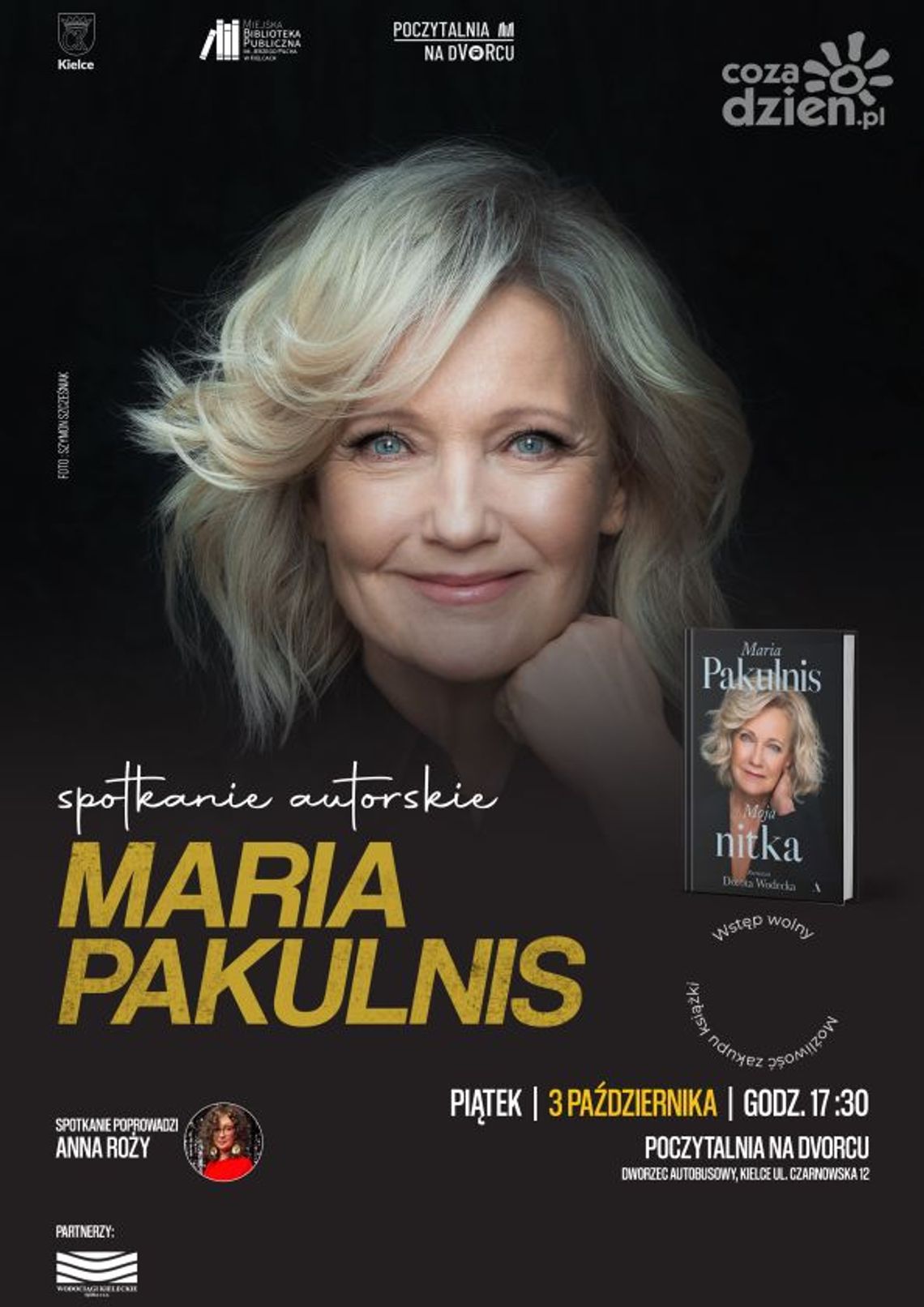 Spotkanie autorskie z Marią Pakulnis w Poczytalni na Dworcu Spotkanie autorskie z Marią Pakulnis w Poczytalni na Dworcu