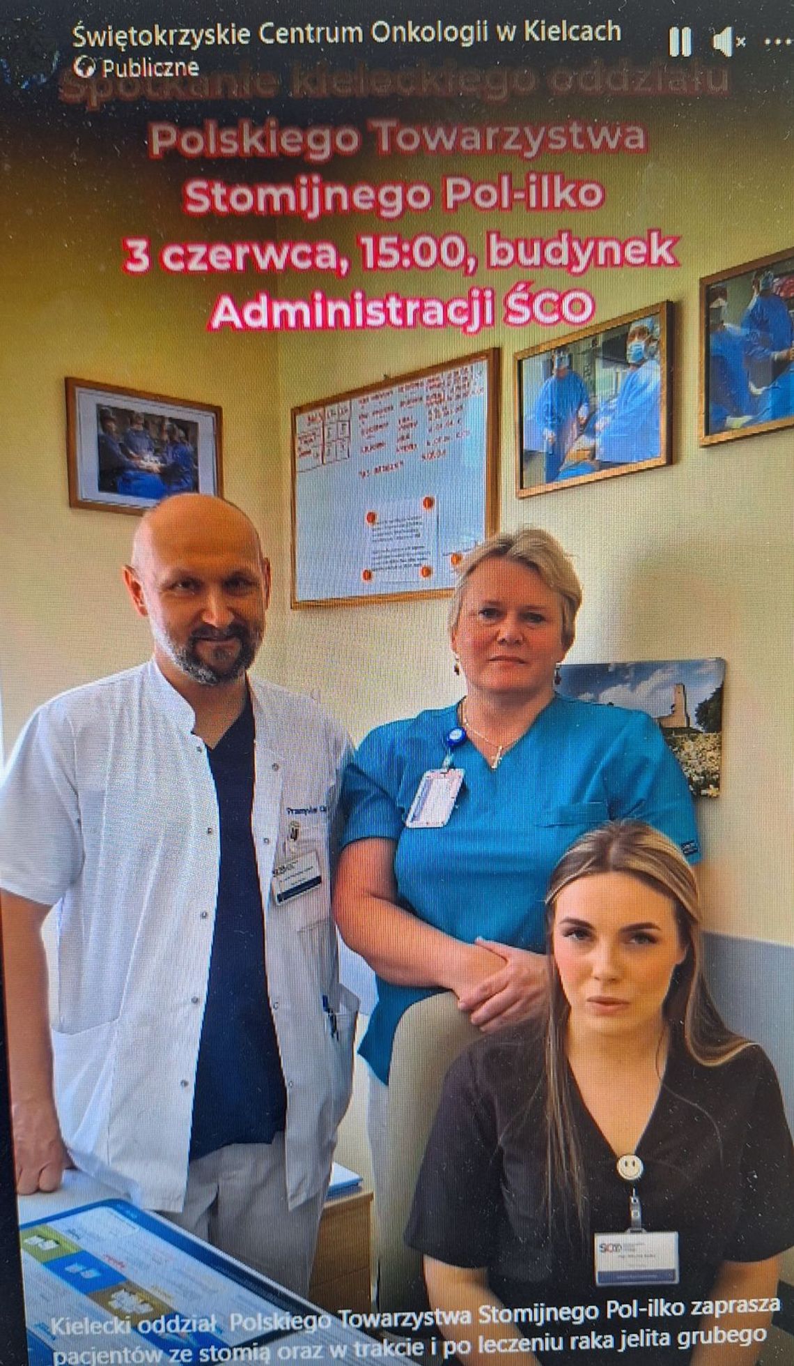 Spotkanie dla pacjentów ze stomią i po leczeniu raka jelita grubego w Świętokrzyskim Centrum Onkologii