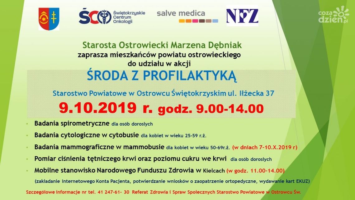 Środa z profilaktyką w Ostrowcu Środa z profilaktyką w Ostrowcu