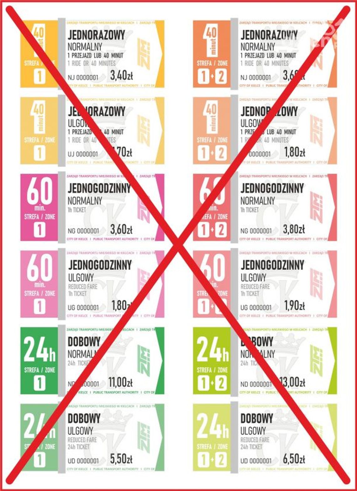 Stare bilety w kieleckich autobusach miejskich ważne tylko do końca miesiąca