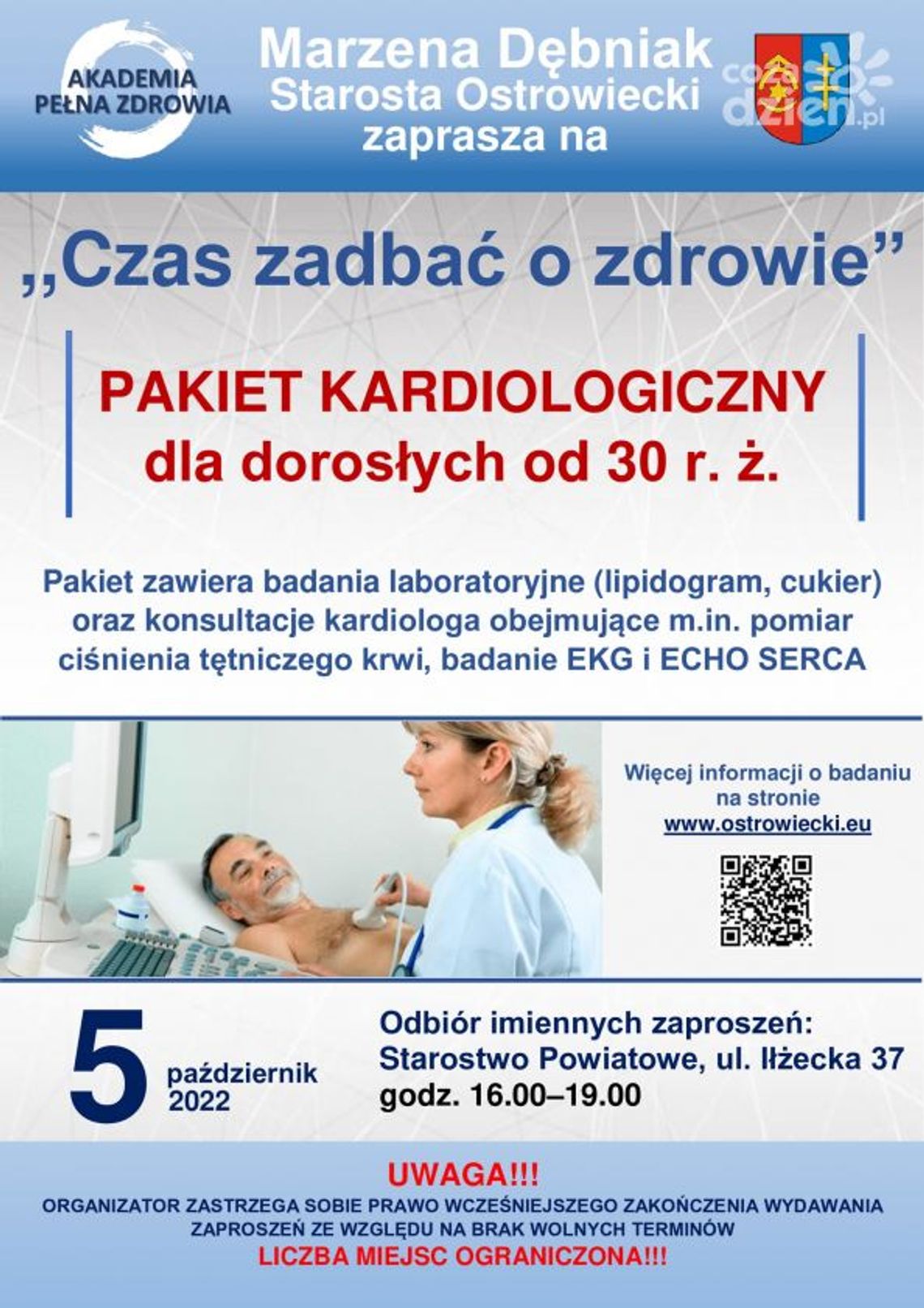 Starostwo rozda kolejne zaproszenia na badania Starostwo rozda kolejne zaproszenia na badania