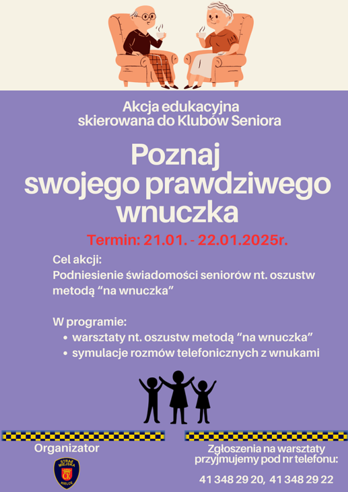 Straż Miejska w Kielcach zaprasza na warsztaty dla seniorów i ich wnuków Straż Miejska w Kielcach zaprasza na warsztaty dla seniorów i ich wnuków