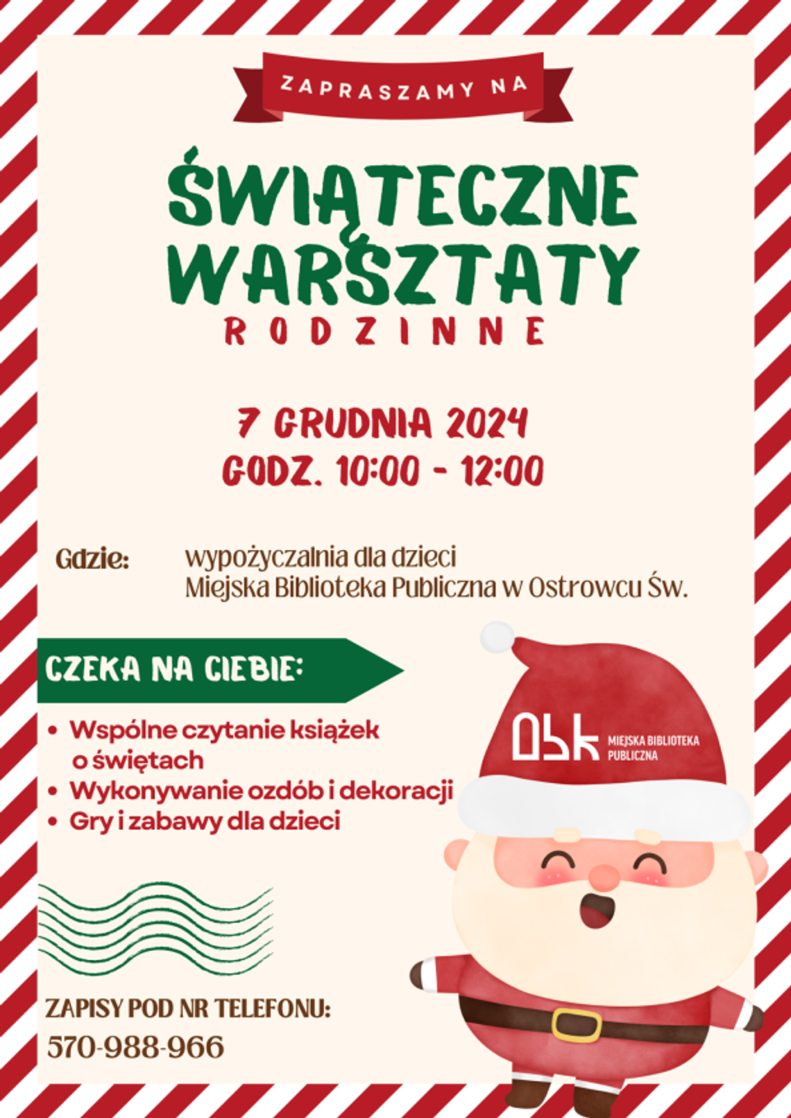 Świąteczne warsztaty w ostrowieckiej bibliotece 