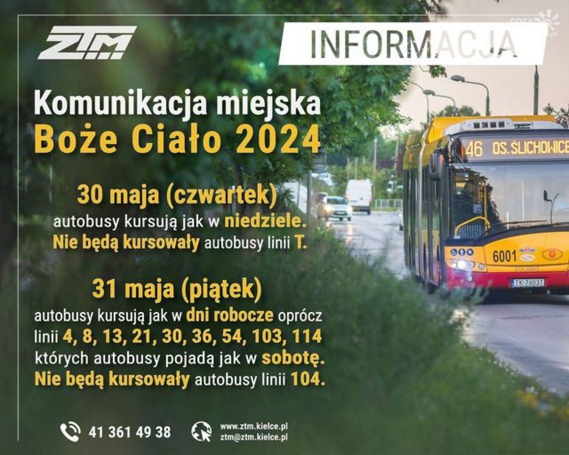 Świąteczne zmiany w kursowaniu kieleckich autobusów Świąteczne zmiany w kursowaniu kieleckich autobusów