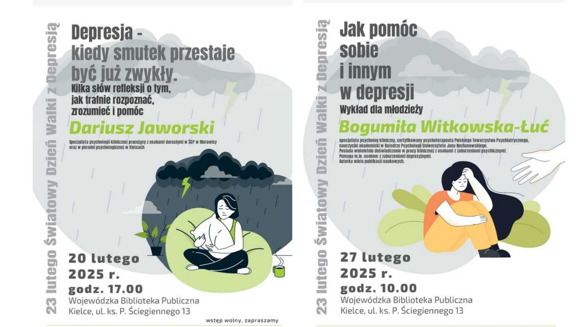 Światowy dzień przeciwdziałania depresji w Wojewódzkiej Bibliotece Publicznej