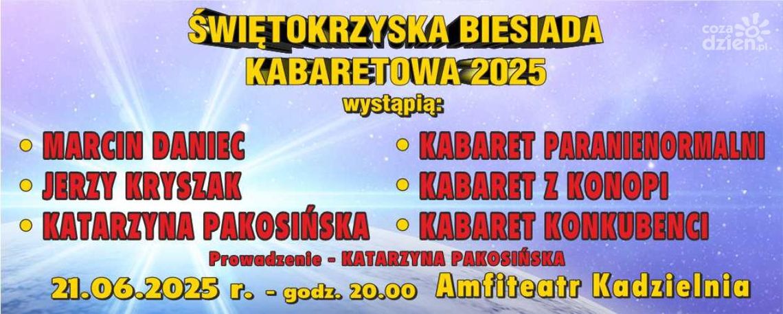 Świętokrzyska Biesiada Kabaretowa 2025 – Wieczór pełen śmiechu i... bilety do wygrania w Radiu Rekord! Świętokrzyska Biesiada Kabaretowa 2025 – Wieczór pełen śmiechu i... bilety do wygrania w Radiu Rekord!