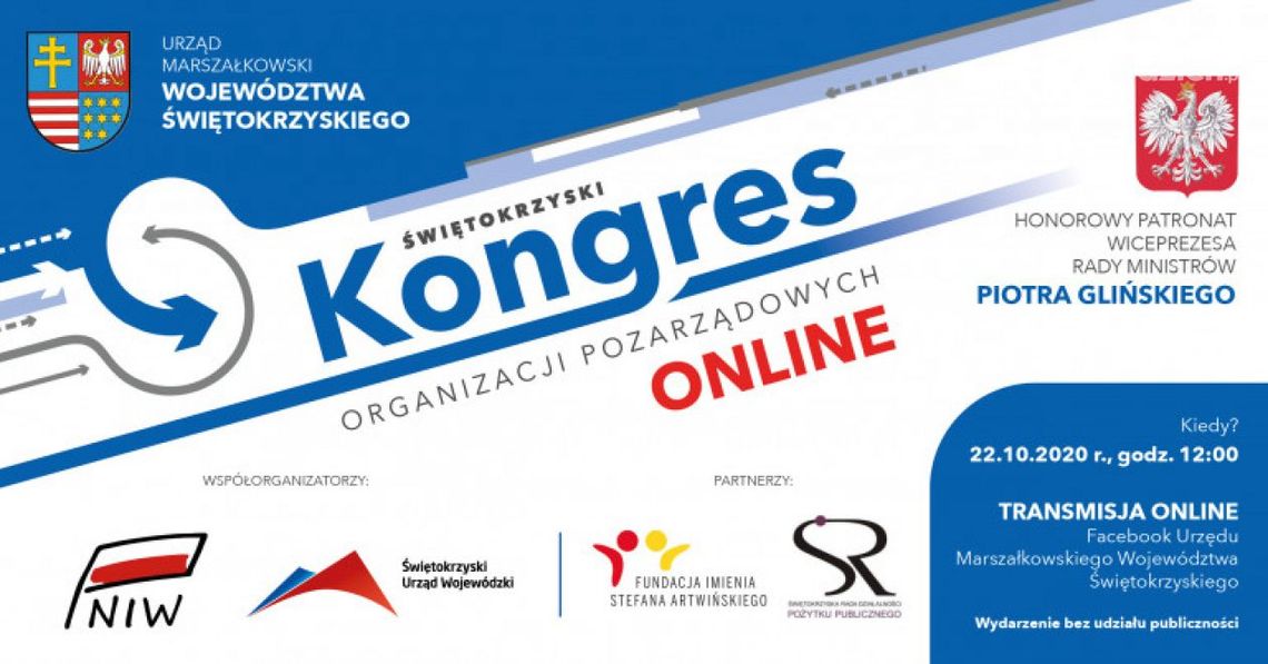 Świętokrzyski Kongres Organizacji Pozarządowych tym razem online Świętokrzyski Kongres Organizacji Pozarządowych tym razem online