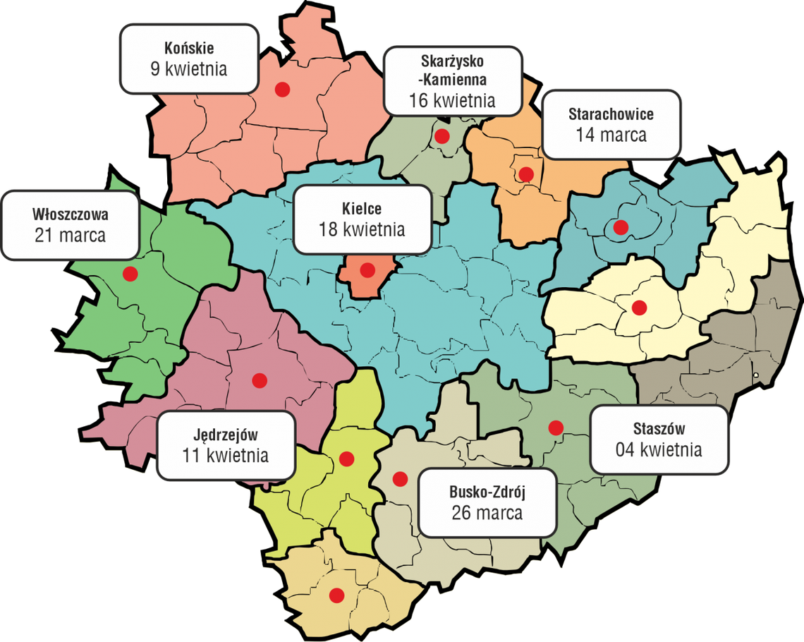 Świętokrzyskie Targi Edukacyjne w 8 miastach powiatowych