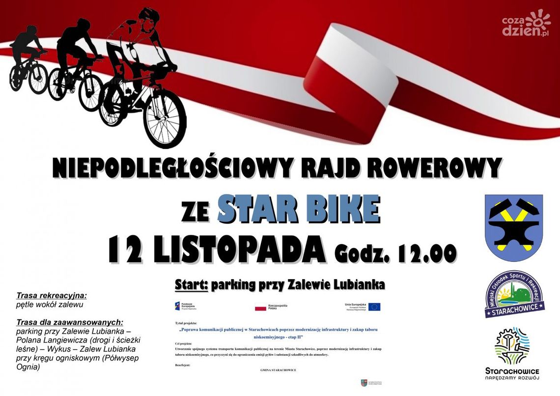 Świętować niepodległość można też na rowerze Świętować niepodległość można też na rowerze