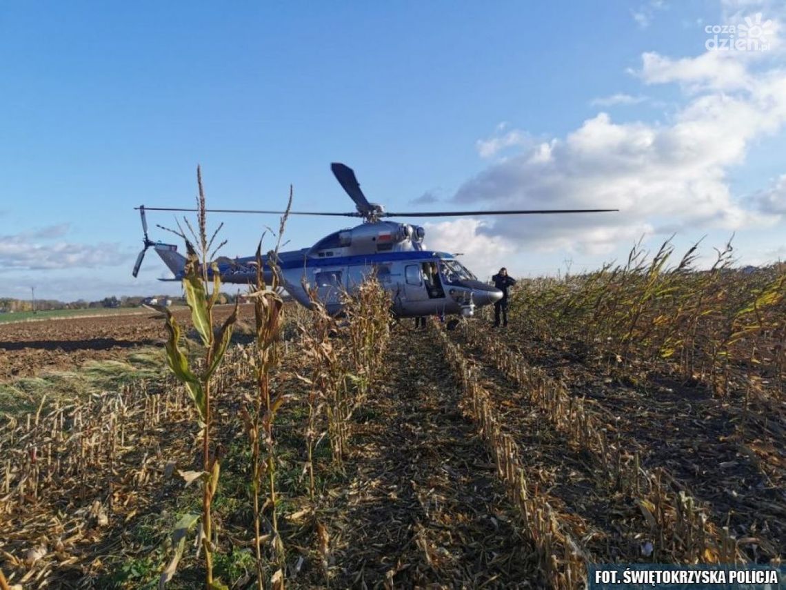 Szczęśliwy finał poszukiwań 77-latka. Pomógł policyjny śmigłowiec Szczęśliwy finał poszukiwań 77-latka. Pomógł policyjny śmigłowiec