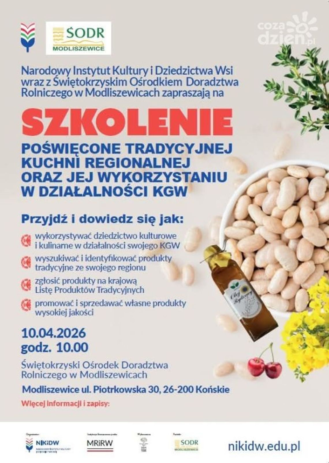Szkolenie dla KGW o tradycyjnej kuchni regionalnej już w kwietniu Szkolenie dla KGW o tradycyjnej kuchni regionalnej już w kwietniu