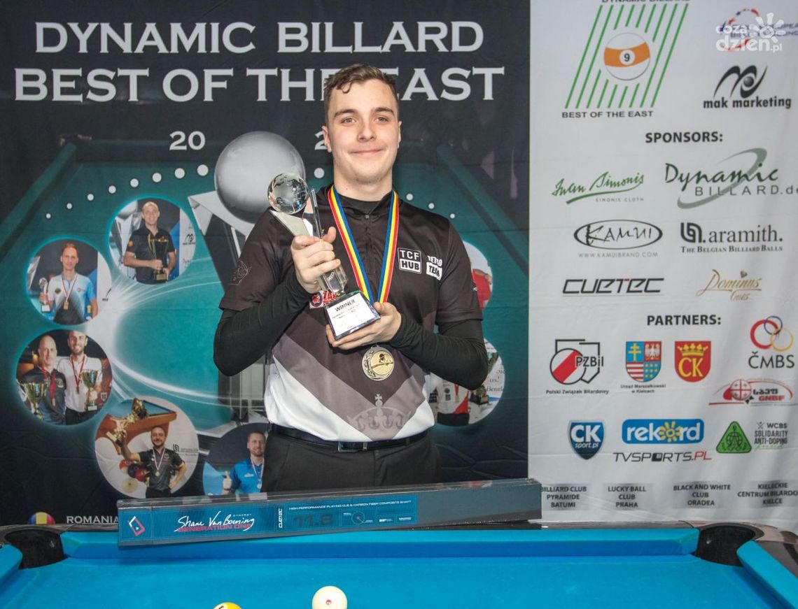 Szymon Kural wygrał pierwszy turniej cyklu Dynamic Billard Best of the East!