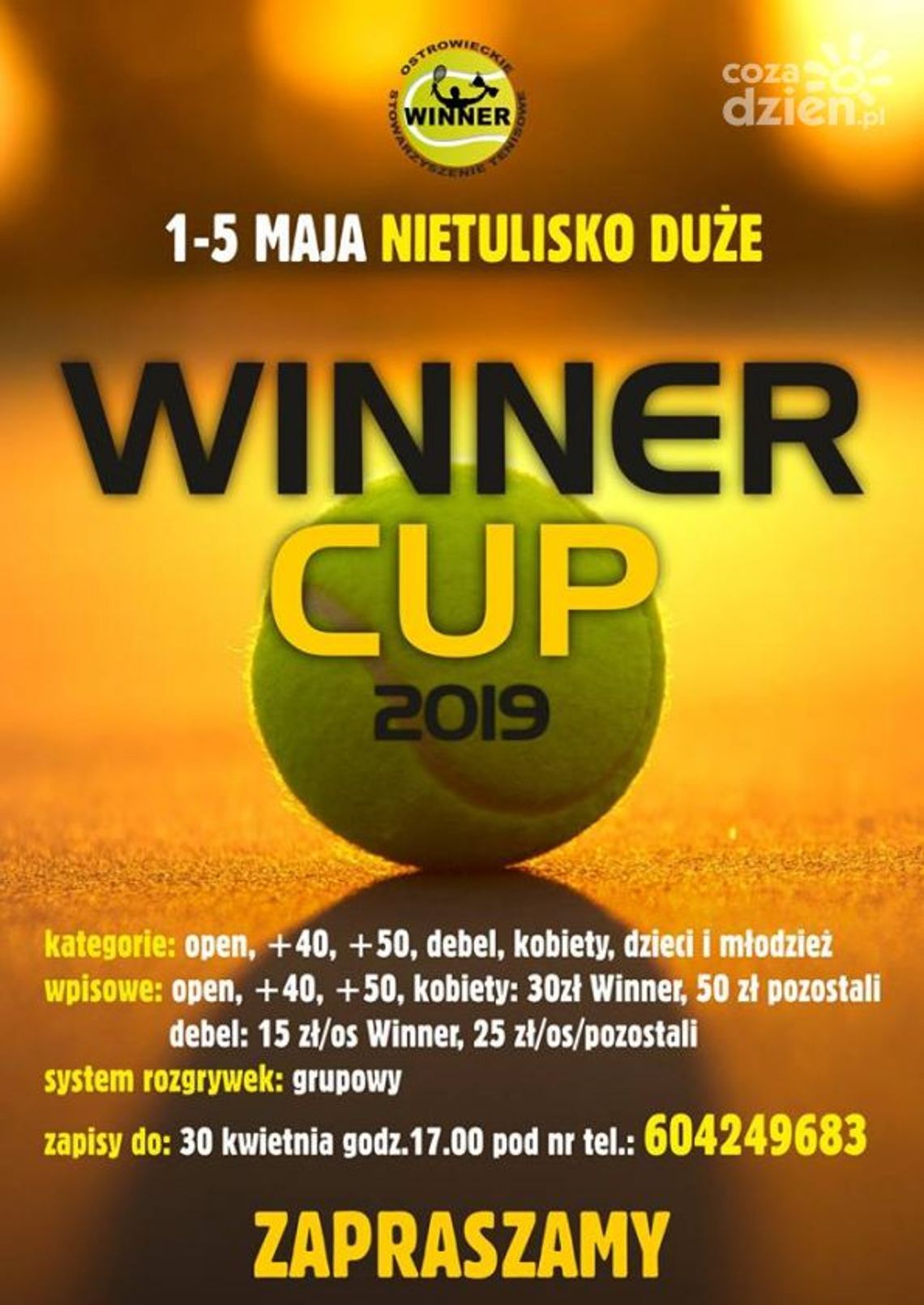 Tenisowa majówka w Nietulisku Tenisowa majówka w Nietulisku