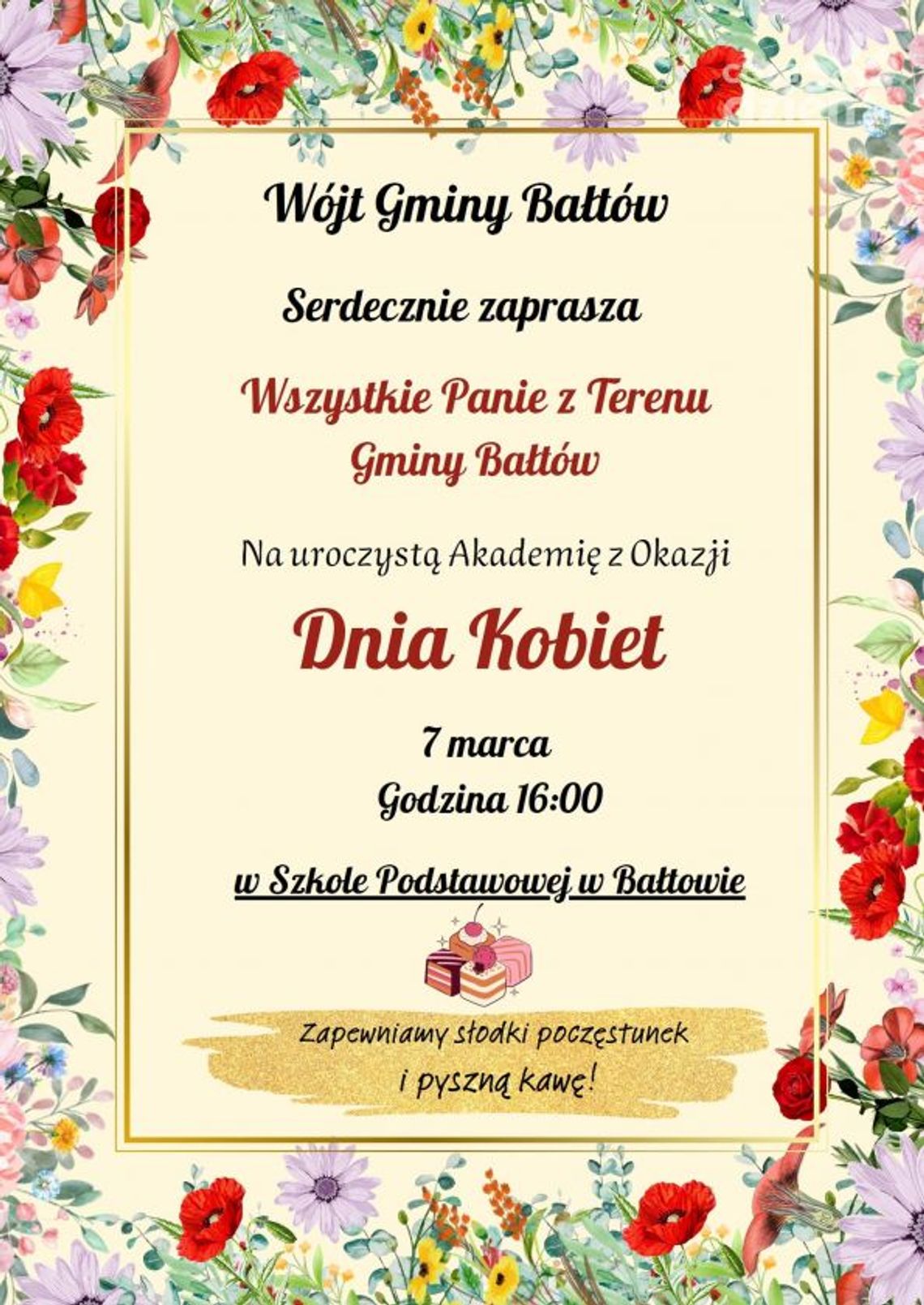 To będzie muzyczny i słodki Dzień Kobiet w gminie Bałtów To będzie muzyczny i słodki Dzień Kobiet w gminie Bałtów