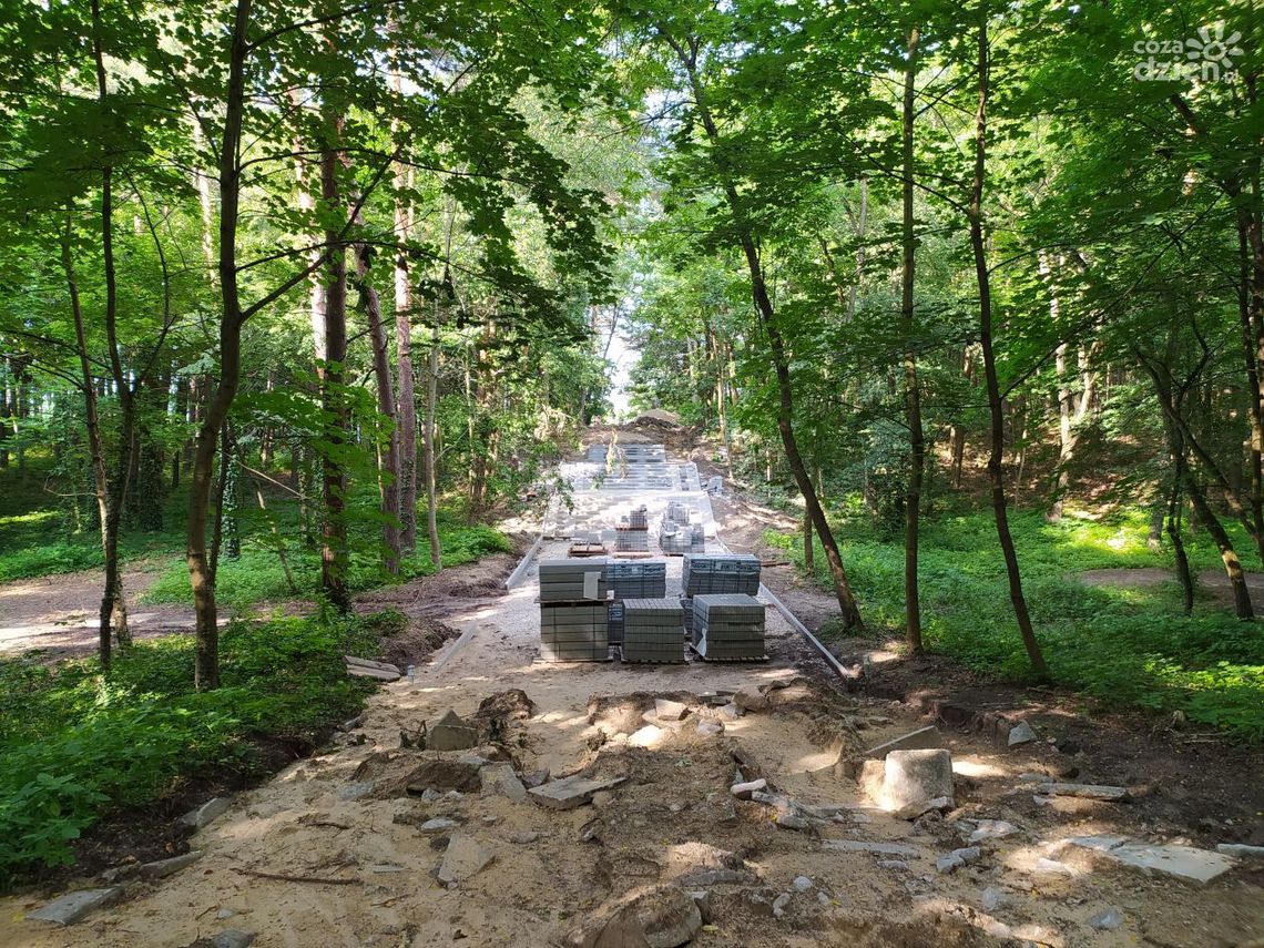 Trwa remont schodów w kieleckim Parku Baranowskim Trwa remont schodów w kieleckim Parku Baranowskim