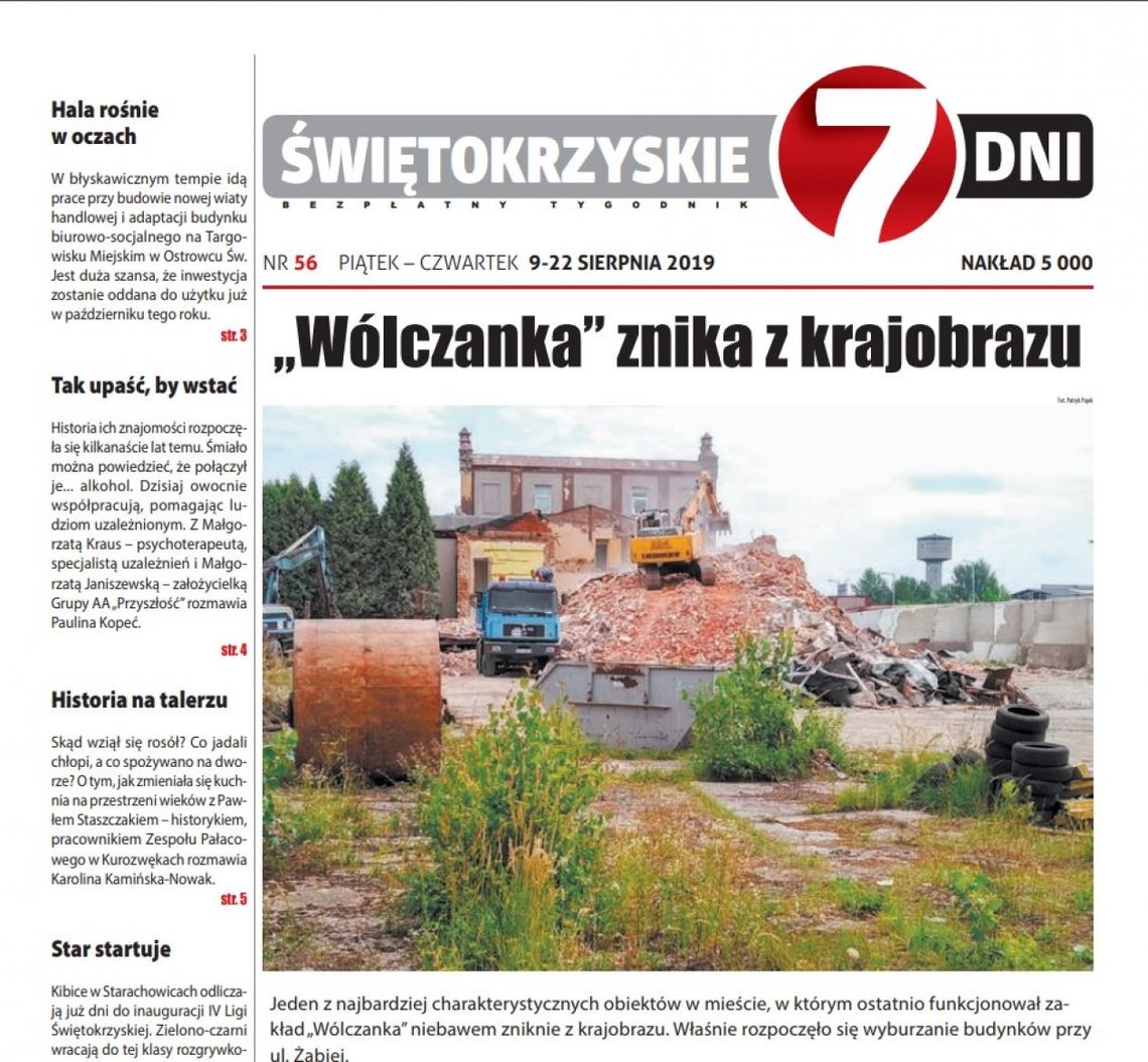 Tygodnik "Świętokrzyskie 7 Dni" nr 57 z 09.08.2019