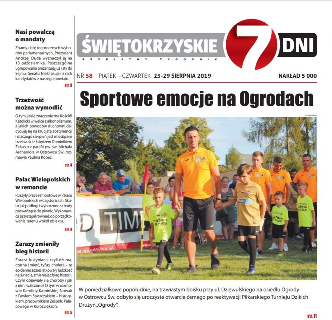 Tygodnik "Świętokrzyskie 7 Dni" nr 58 z 23.08.2019