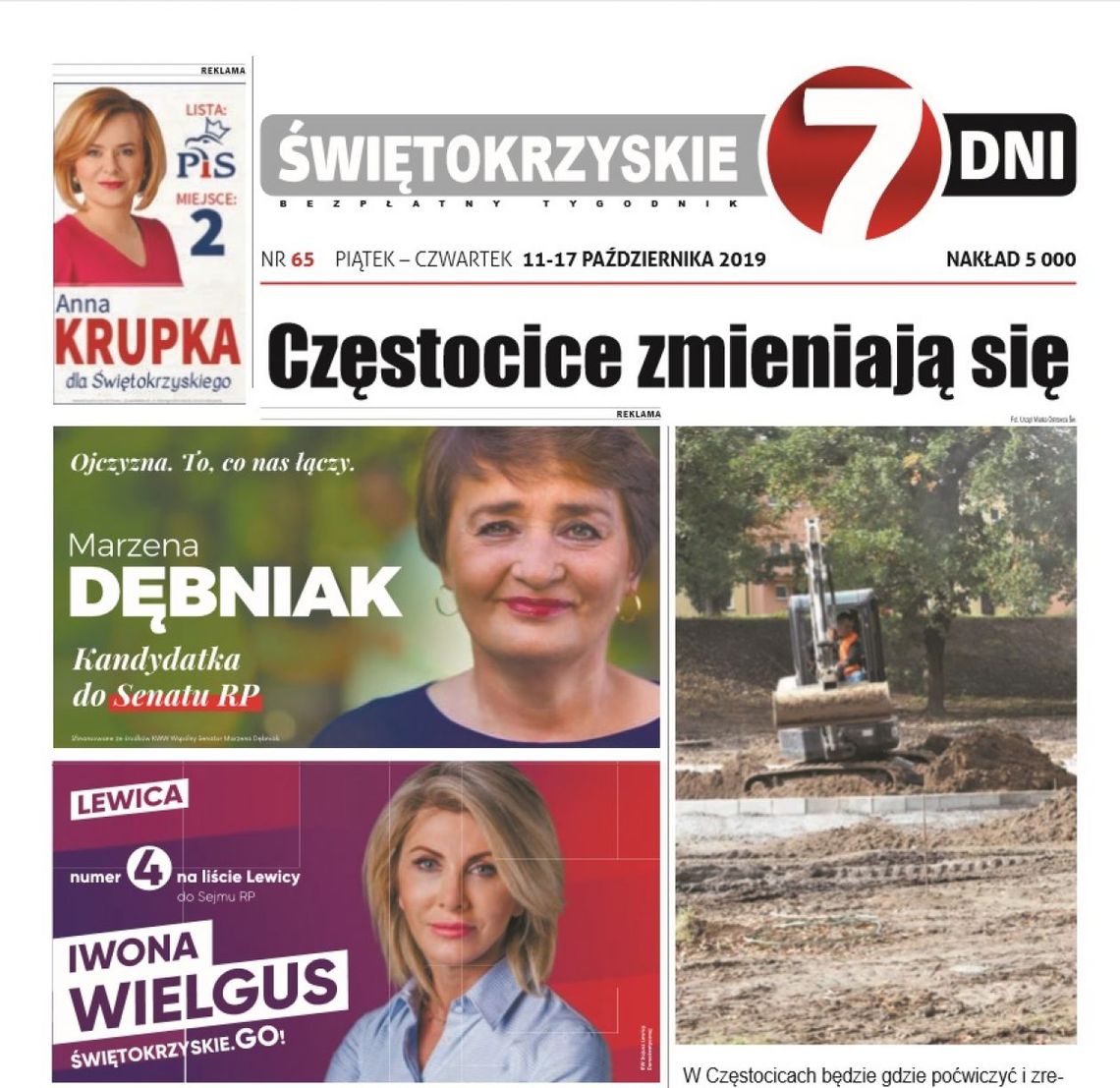 Tygodnik "Świętokrzyskie 7 Dni" nr 65 z 11.10.2019