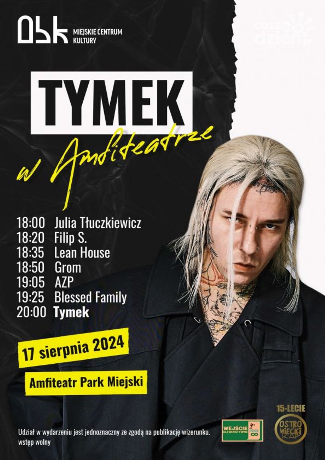 TYMEK wystąpi w ostrowieckim amfiteatrze  