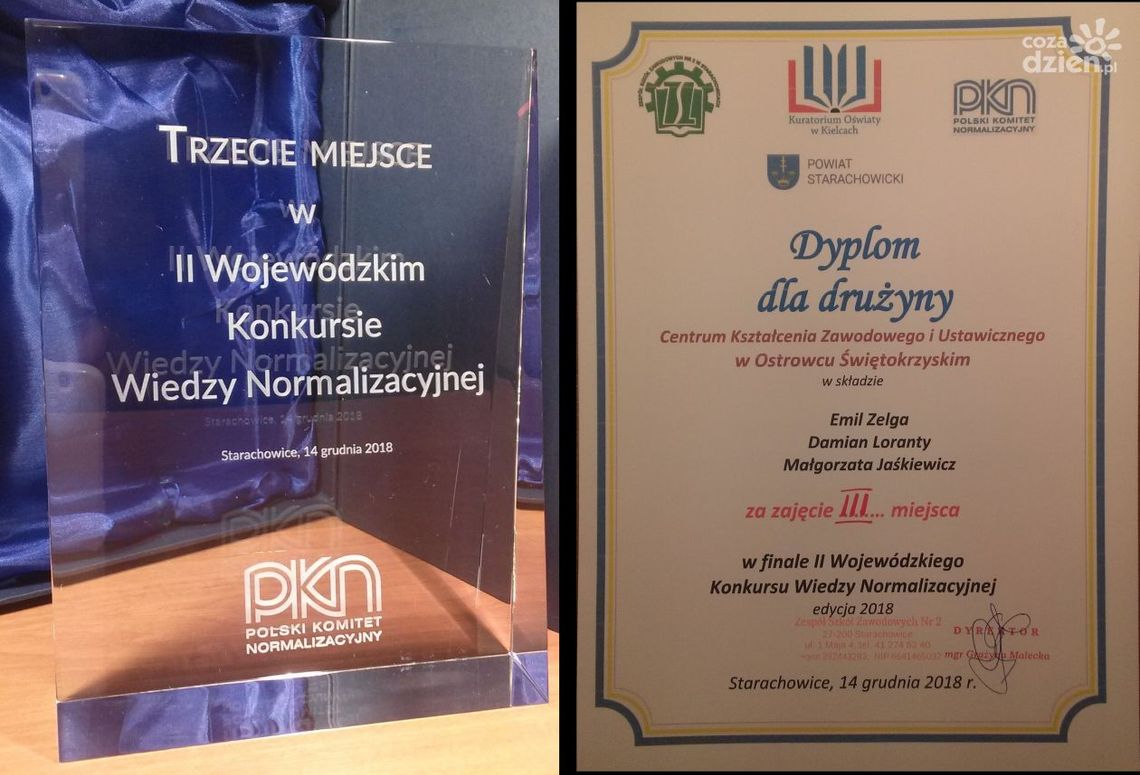 Uczniowie CKZiU wśród najlepszych w województwie Uczniowie CKZiU wśród najlepszych w województwie