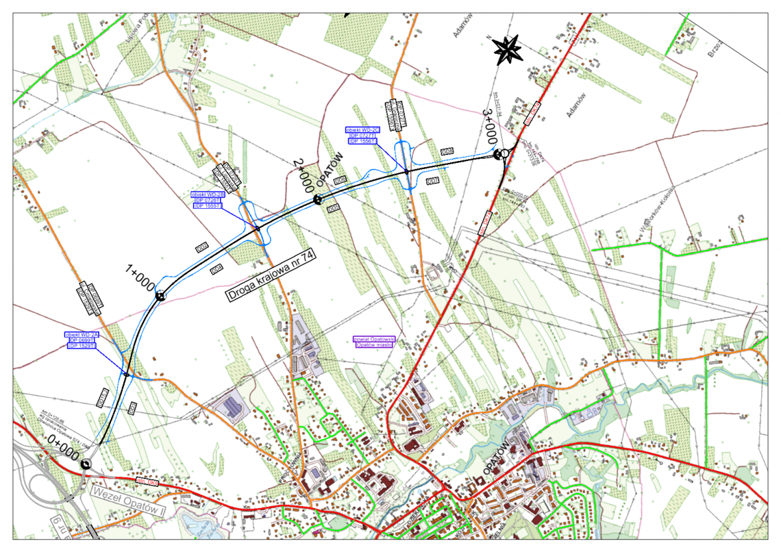 Utrudnienia drogowe w okolicach Opatowa Utrudnienia drogowe w okolicach Opatowa