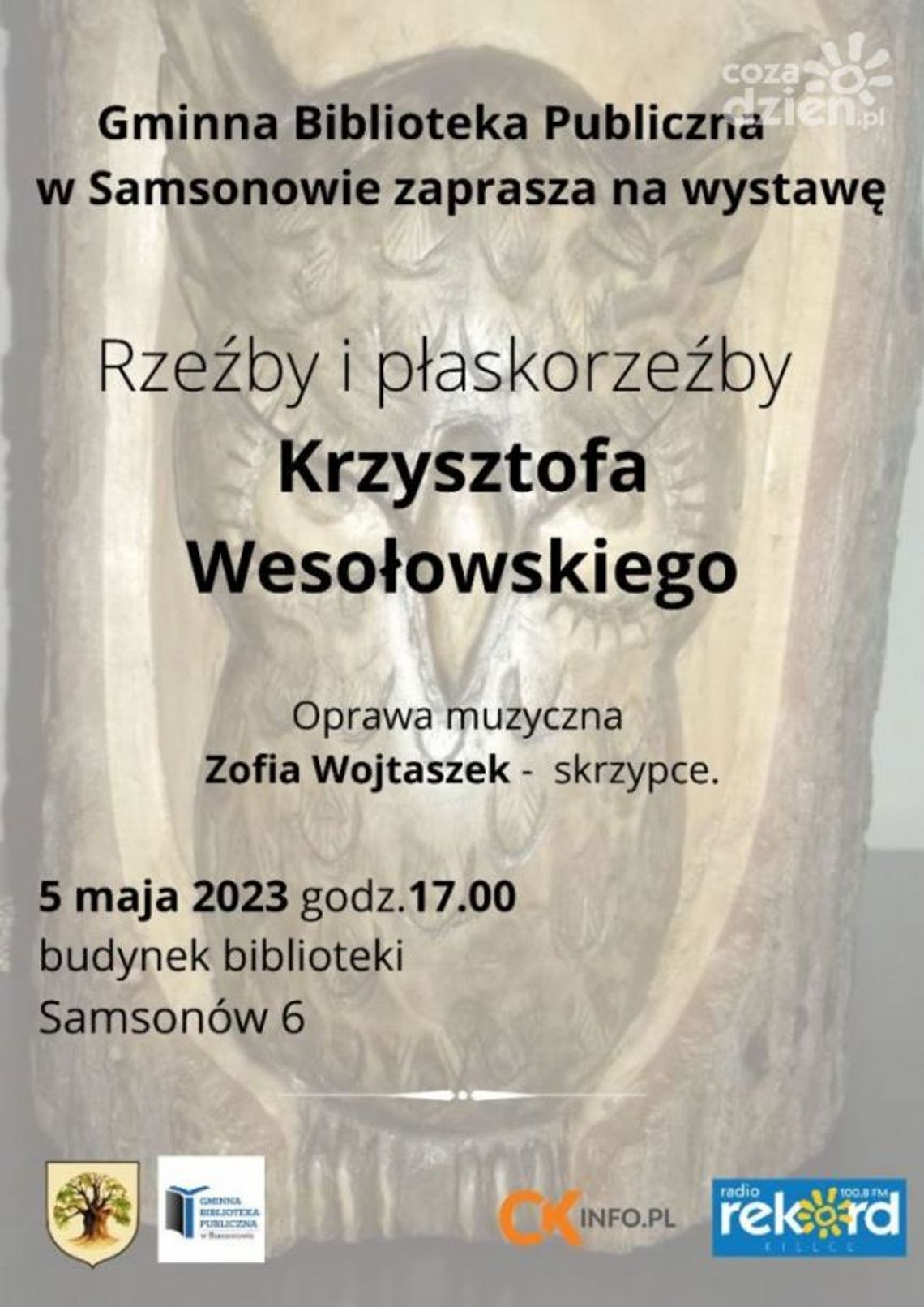 W Bibliotece w Samsonowie wystawa artysty rzeźbiarza Krzysztofa Wesołowskiego W Bibliotece w Samsonowie wystawa artysty rzeźbiarza Krzysztofa Wesołowskiego