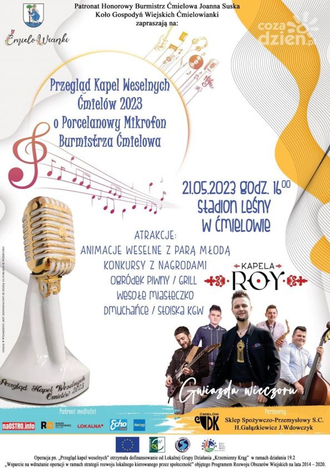 W Ćmielowie odbędzie się Przegląd Kapel Weselnych! Zgłoszenia przyjmowane są do 15 maja W Ćmielowie odbędzie się Przegląd Kapel Weselnych! Zgłoszenia przyjmowane są do 15 maja