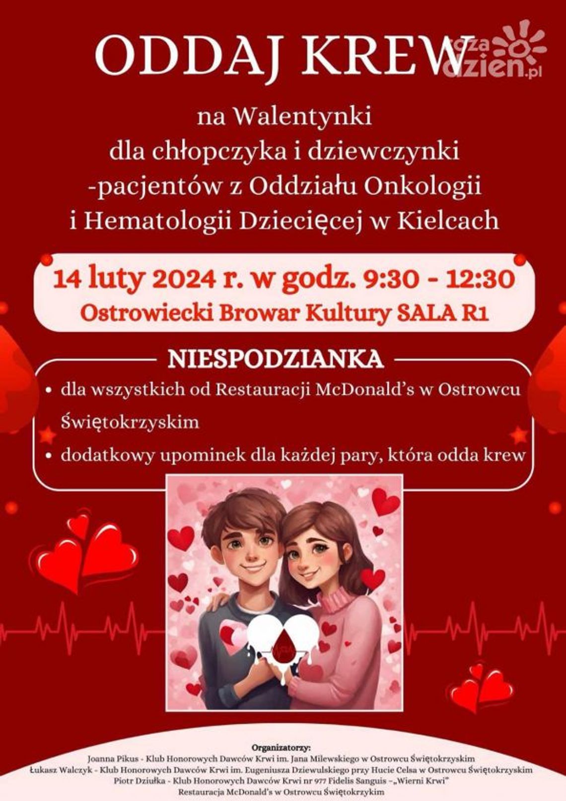 W Dniu Zakochanych podziel się bezcennym darem jakim jest krew 